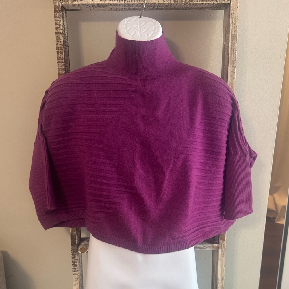 Kerisma Purple Ribbed Turtleneck Sweater. One size fits all. Gorgeous color!